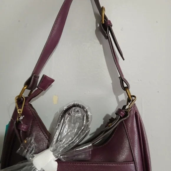 Pioneer NWT Womens Purple Handbag With 2 Straps. - Picture 4 of 10